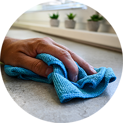 wiping counter circle